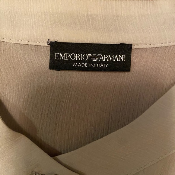 Emporio Armani Sheer Button Up Blouse NWT - Picture 4 of 6
